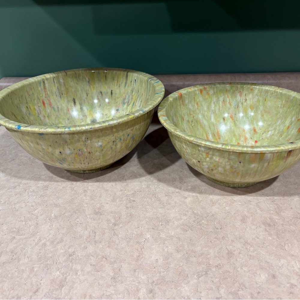 Speckled Green Mixing Bowl Set